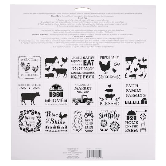 6 Pack: Farmhouse Stencils by Craft Smart®, 12" x 12"